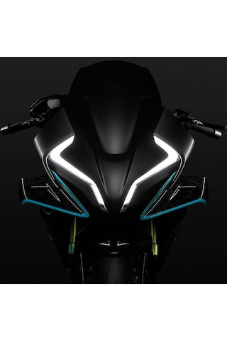 Cfmoto 450sr Ön Kafa Turkuaz Duman Stıcker Etiket Modeli Kaplama