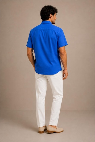 Alexandergardi Kısa Kollu %100 Pamuk Polo Yaka T-shirt Mavi