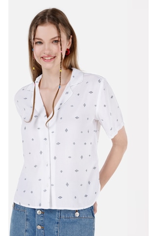 Colin's Colins Normal Kesim Shirt Yaka Baskılı Çok Renkli Kadın Kısa Kol Gömlek Cl1069202 Cl1069202 Q1.v1 Mtc Çok Renkli