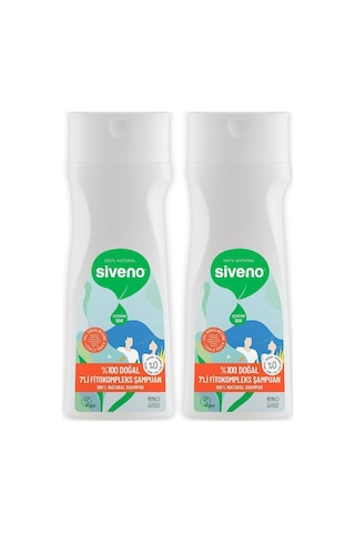 Siveno %100 Doğal Fitokompleks Şampuan 7 Bitki Yoğun Dökülme Karşıtı Dolgunlaştırıcı 300 Ml X 2 Adet Dökülen