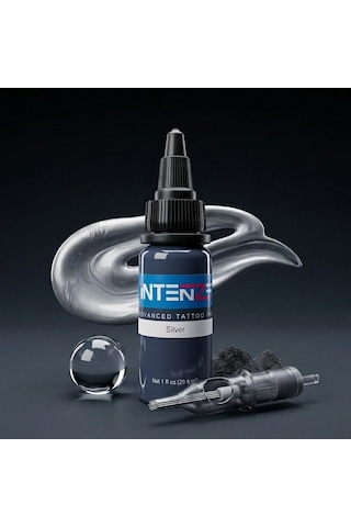 Intenze Silver Gümüş Gri Dövme Boyası 1oz - 30ml
