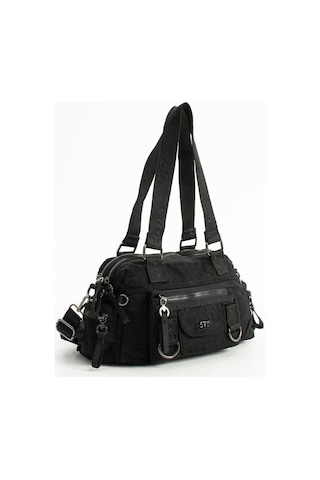 Kadın Omuz Çantası Çapraz Askılı Postacı Bayan Çantası 21 31 Cm Poliamid Hafif Kumaş Kol Çantası Siyah