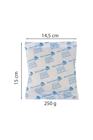 Marispacks 250 G X 2 Adet Silikajel Nem Alıcı Paket Nonwoven, Aluminyum Doypack Ambalajda