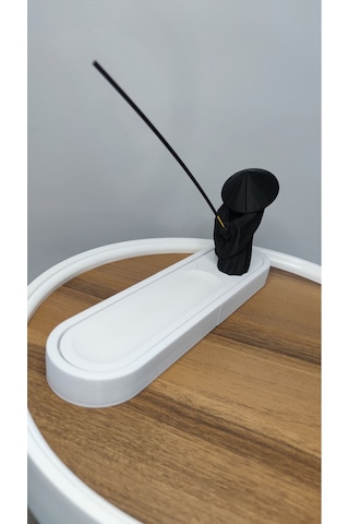 Tütsülük, Oda Kokusu Tütsülük Samuray Şeklinde Dekoratif Biblo Hediyelik Çubuk Tütsülük Siyah