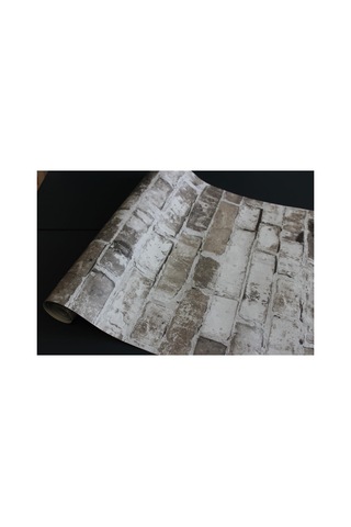 Tetik Tuğla Desenli Duvar Kağıdı, Gri-bej, 100 X 110 Diğer