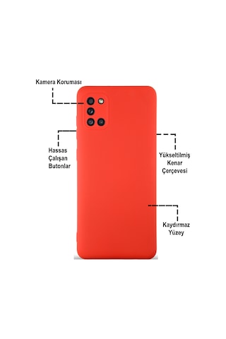 Samsung Galaxy Uyumlu A31 Kılıf İçi Kadife Kamera Korumalı Lansman Silikon Kapak