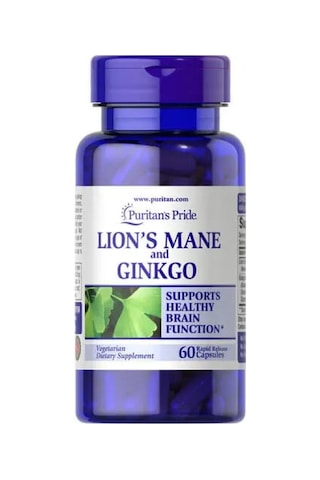 Puritans Pride Lions Mane And Ginkgo, Aslan Yelesi Mantarı+ginkg