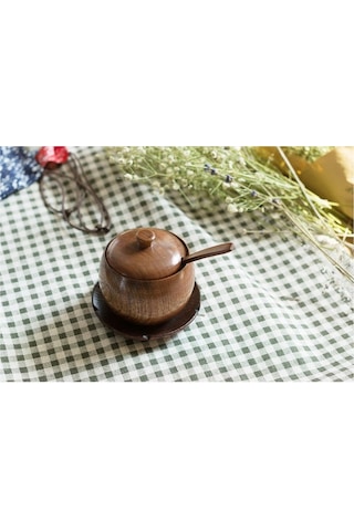 Westworld Ahşap Ve Seramik Şekerlik Biber Kavanozu - Modern Ev Dekoru