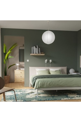 Ikea Gullsudare Sarkıt Lamba Abajur Başlığı, Beyaz, 45 Cm, El Yapımı