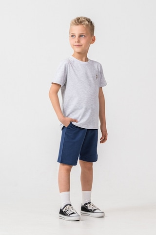 U.S. Polo Assn. Erkek Çocuk Gri Bermuda Takım Us2470-c-v4 Gri