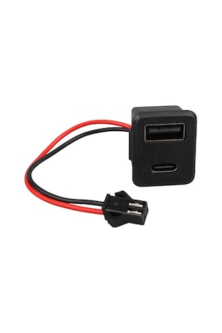 Ayt Ic-266t-4 Pano Tip Kare Type-c + Ucb Şarj Soketi Bağlantı Modülü Oto Araç Tır Otobüs Uyumlu