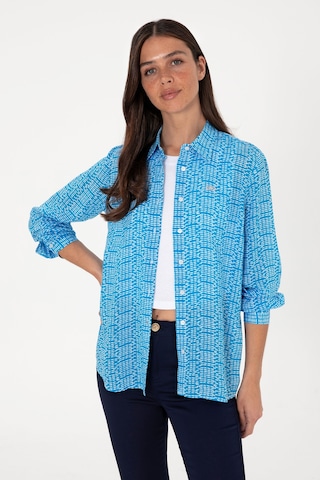 U.s. Polo Assn. Kadın Kobalt Gömlek Desenli 50306433-vr077 Kobalt