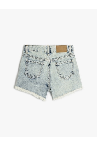 Koton Pamuklu Basic Denim Şort Lıght Indıgo 5skg40036ad Açık Mavi