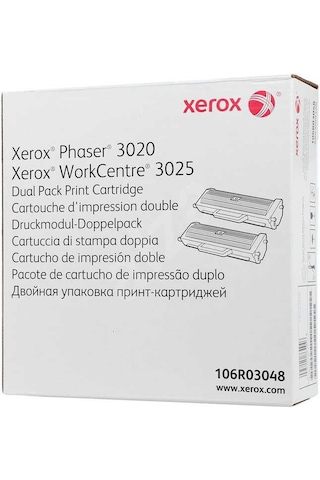 Xerox Phaser 3020-106R03048 Toner 2Li Paket