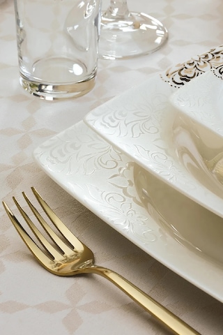 Emsan Fine Bone Fiore Gold 61 Parça 12 Kişilik Yemek Takımı