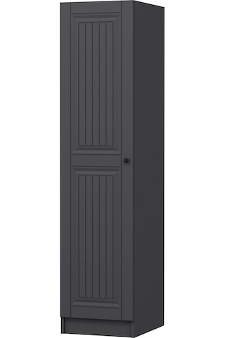 Minar Kale 1 Kapaklı Dolap İlkbahar Mebran 210cm - Antrasit/antrasit - Raflı Antrasit