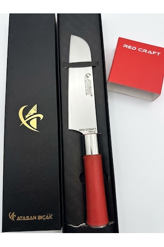 Ergonomik Sap Red Craft Paslanmaz Çelik Profesyonel Et Doğrama Ve Parçalama Bıçağı
