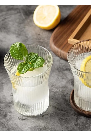 The Mia Çizgili Cam Bardak 320 Ml Mıa75967