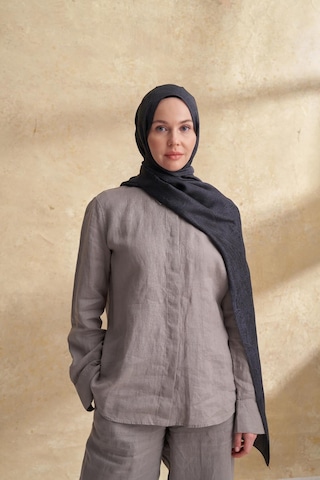 Armanda Jose Jakar Ethnic Desen Şal- 3303 Antrasit