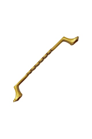 Metal Kulp Kristal Antiksarı 128mm - 5 Adet Sarı
