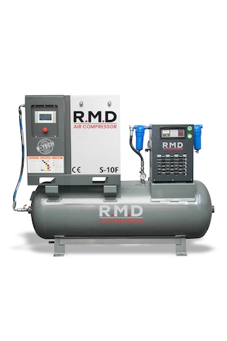 R.m.d Kompresör 10 Hp 500 Lt Depo Üstü Vidalı Hava Kompresör Seti Üıs-10f