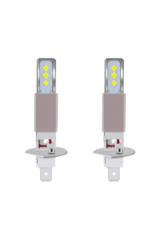 Konesam 2 Adet H1 Led Motosiklet Far Ampulü 20000lm 6000k Beyaz Işık, 360 Derece Aydınlatma