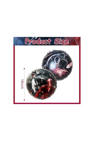 Zehirli Öfke Venom 4 Yaş Doğum Günü Balon Set Venom Kırmızı Konsept Doğum Günü Parti Balon Set 5