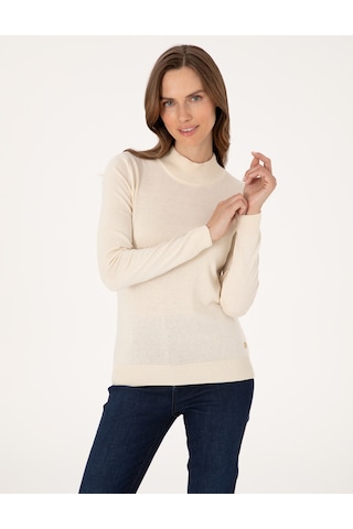 Pierre Cardin Kadın Ekru Kazak /triko 50315768-vr019 Ekru