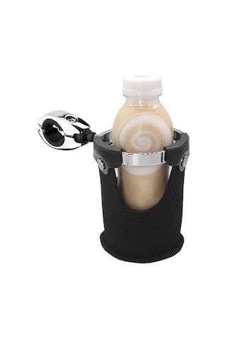 Sandwich Motor Sırtı Bardağı Tutucu, Siyah Krom + Neopren, 7/8-1 1/4 Direk, 65-80mm İç Çap, Çoğu Model İçin Uygun