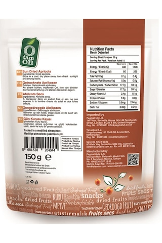 Otamon Gün Kurusu Kayısı 150 G