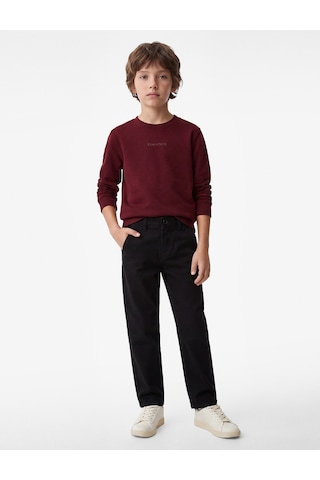 Koton Pamuklu Cep Detaylı Gabardin Chino Pantolon Siyah 7wkb40018tw
