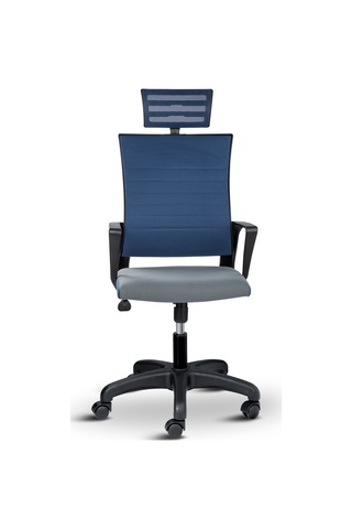 Rigel Başlıklı Ev Ve Ofis Koltuğu Çalışma Koltuğu Gri Mavi