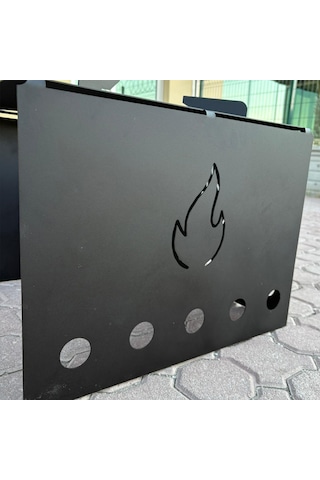 Metal Kare Taşınabilir Mangal