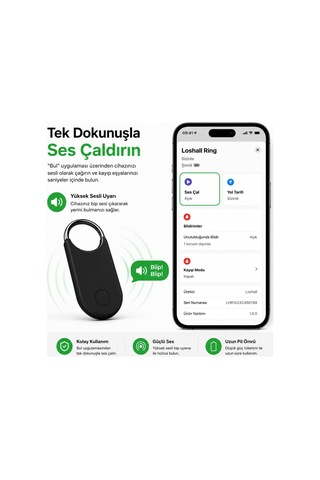 Lexroo Denshi Loshall Ring Aple Bul Uyumlu Akıllı Standart