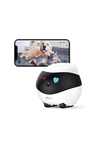 Enabot Ev Hayvanı Kamerası, Ebo Uygulamalı, 1080p Wlan Mobil Güvenlik Kamerası, İç Mekan, Gece Görüşlü