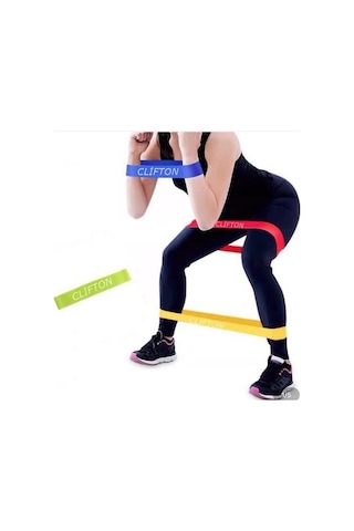 Aerobik Band Pilates Yoga Fitness Squat Çalışma Lastiği Yeşil