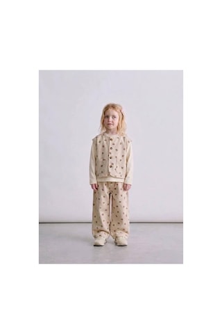 Fleurs Chic Paris Bear Denim Takım 3 Parça Krem