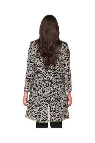 Ladies First Büyük Beden 2932 Siyah-Altın Ceket+Bady Ikili Takım