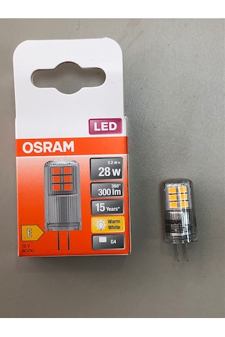 Osram 5 Adet G4 Led Lamba 12v 2,2w 300 Lümen 2700 Kelvin Sarı 15,