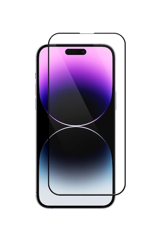 Apple iPhone Uyumlu 14 Pro Için Ekstra Güçlü Tam Koruma Sağlayan Lazer Kesim Premium Ekran Koruyucu