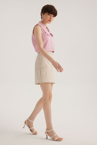 Stella Pulvis Bej Cepli Mini Etek Bej