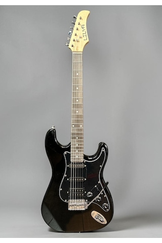 Elektro Gitar Hss Manyetik Black Picguard 4/4 Kılıf Kablo Pena Askı Hediyeli
