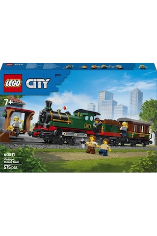 LEGO® City Klasik Buharlı Tren 60511 - 7 Yaş ve Üzeri Çocuklar İçin Yaratıcı Oyuncak Yapım Seti (575 Parça)