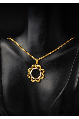 Bilezikci 22 Ayar Çiçek Model Çeyrek Altınlık Kolye