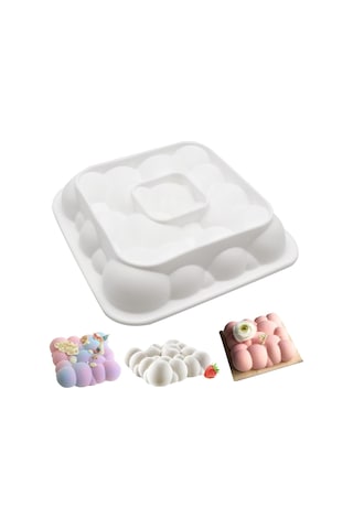 Bubble Cloud Silikon Kalıp Kare Bulut Silikon Kalıp 3d Bulut Sili Beyaz