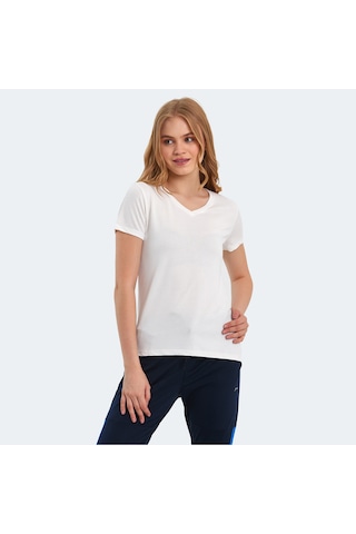 Slazenger PERICAS 3 lü Set Kadın Ekru - Koyu Gri - Siyah Tişört
