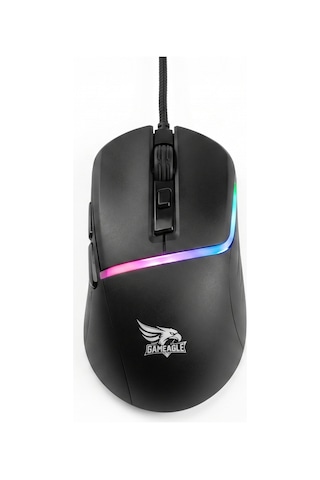 Rgb Gaming Kablolu Mouse Siyah 725 Optik Sensörlü Yüksek Hassasiyetli Makrolu Ergonomik Örgü Kablo Diğer