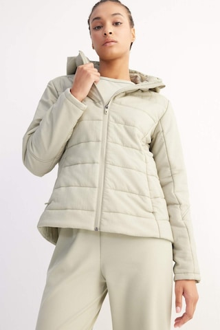 DeFactoFit Su İtici Cepli Fermuarlı Kapüşonlu Mont D6089AX25SPKH513 Haki