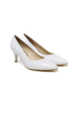 Topuklu/ Stiletto Kadın Rc-4007 Deriden Beyaz Beyaz