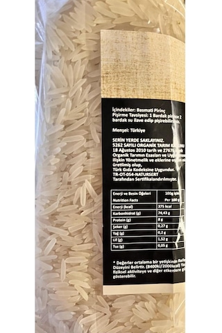 Edos Organik Basmati Piriniç 1 Kg